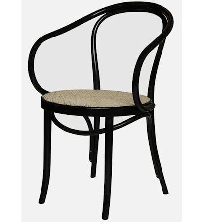 Thonet No 30 karmstol med Rottingsits