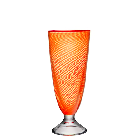 Red Rim Orange Vas 26cm