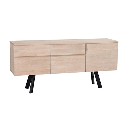 Fred sideboard mörkbrun ek/svart