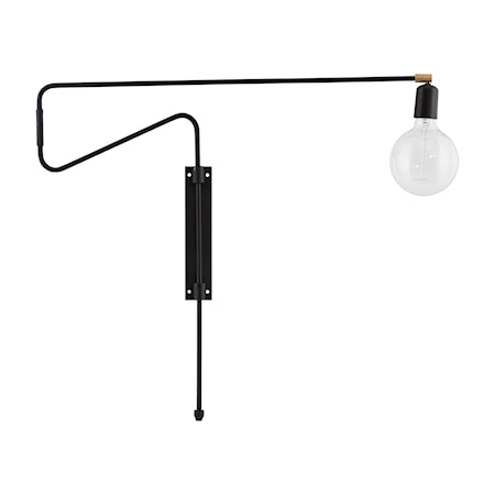 Vägglampa Swing 70cm Svart