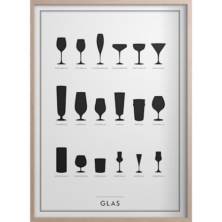 Bilde av Glass Poster 50x70 cm