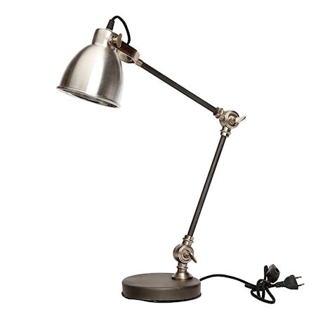 Bordslampa 36cm aluminium/järn