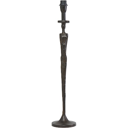 Mrs Tall Lampfot Matt Svart/Brun 78cm