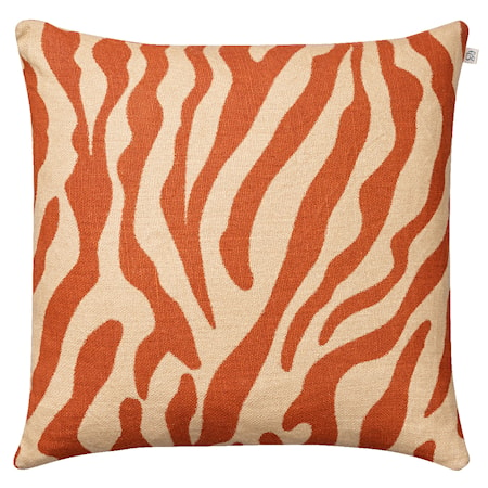 Zebra Kuddfodral Linne Orange 50x50 cm