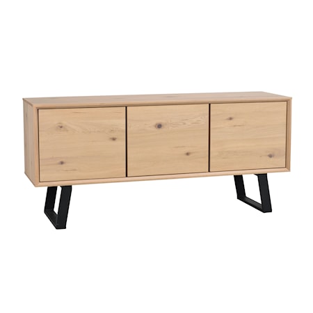 Melville sideboard 160 brun ek/svart metall