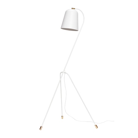 Golvlampa Vit/Mässing 55xh156cm