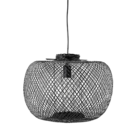 Pendel Lampa Svart Bambu