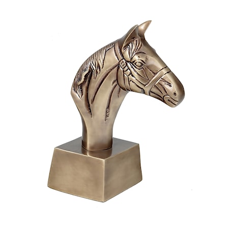 Bokstöd eller skulptur i form av hästhuvud