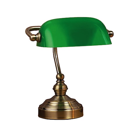 Bankers Bordslampa Grön 25cm