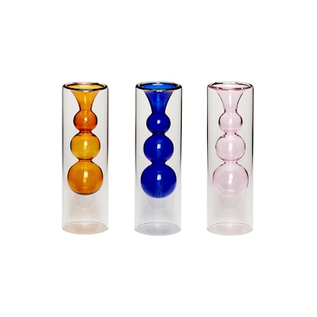 Vaser Glas Blå/Rosa/Orange