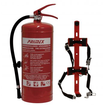 Brandsläckare Pulver, 6 kg, 55A 233B C, med vägghängare-image