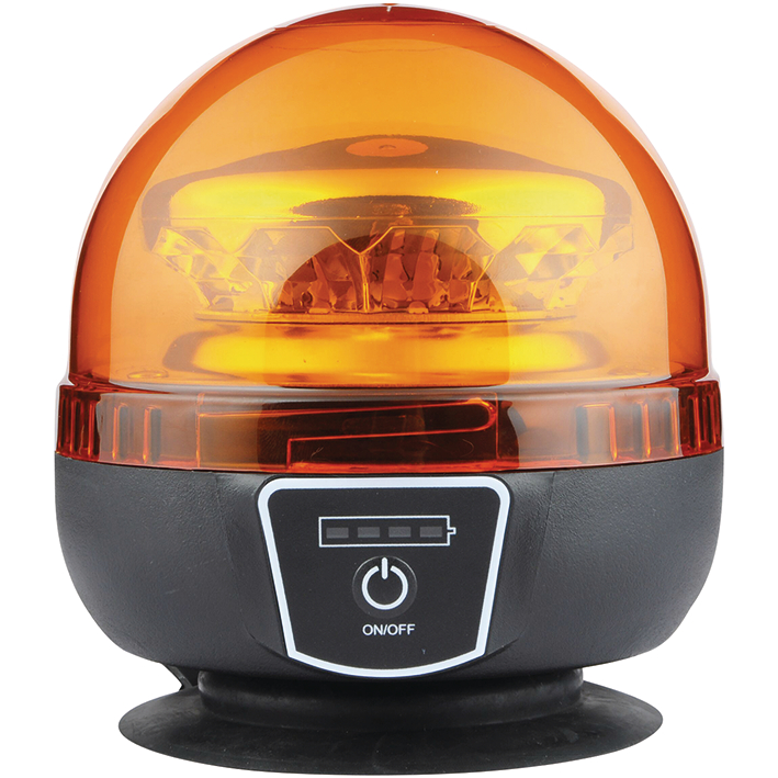 Strands portabelt roterande varningsljus, orange LED, 12/24V DC/220V AC-image