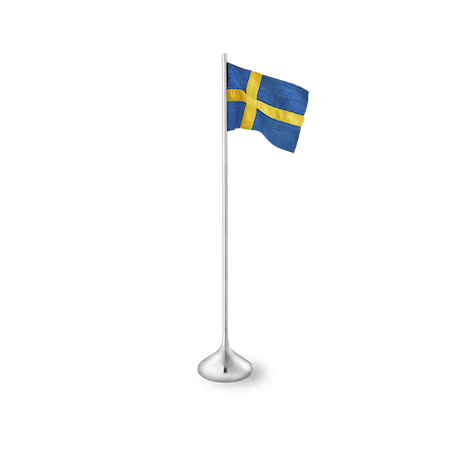Bordsflagga svensk H35 silverfärgad