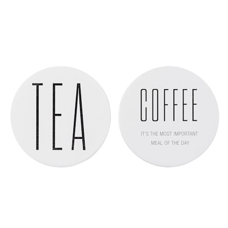 Tarra 'Coffee/Tea' Musta Muovi 13cm 2 styck, Bloomingville