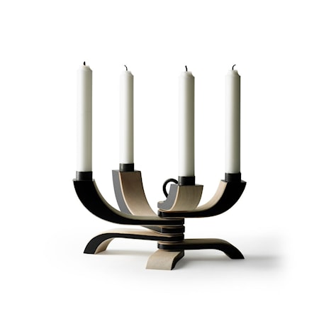 Nordic Light nelihaarainen kynttilänjalka musta, Design House Stockholm