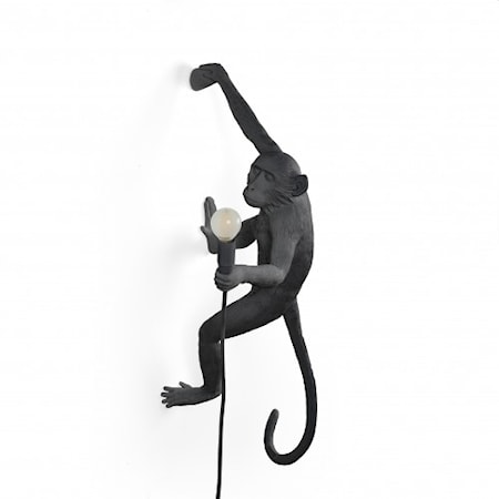 Monkey Valaisin Outdoor Hanging Oikea Versio - Musta, SELETTI