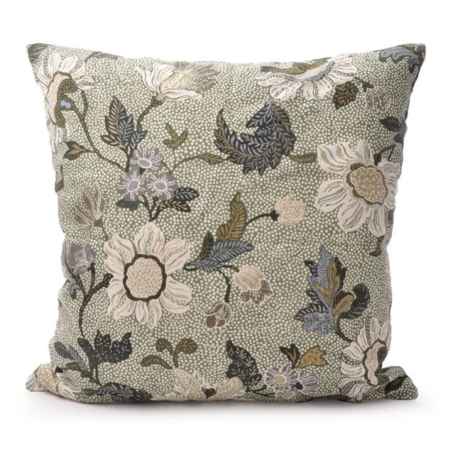 Flower Linen Cushion Cover, 50x50 cm - Ceannis @ RoyalDesign.co.uk