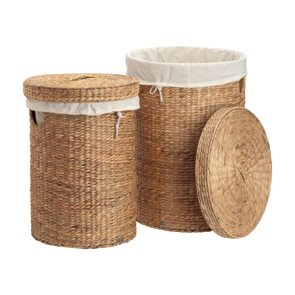 Water Hyacinth Laundry Basket Round 2-pack, Natural - Dixie ...