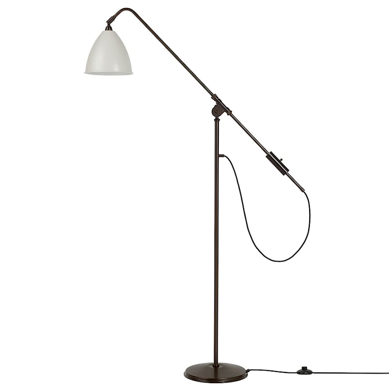 Bestlite BL4 M Floor Lamp, Black Brass/Classic White