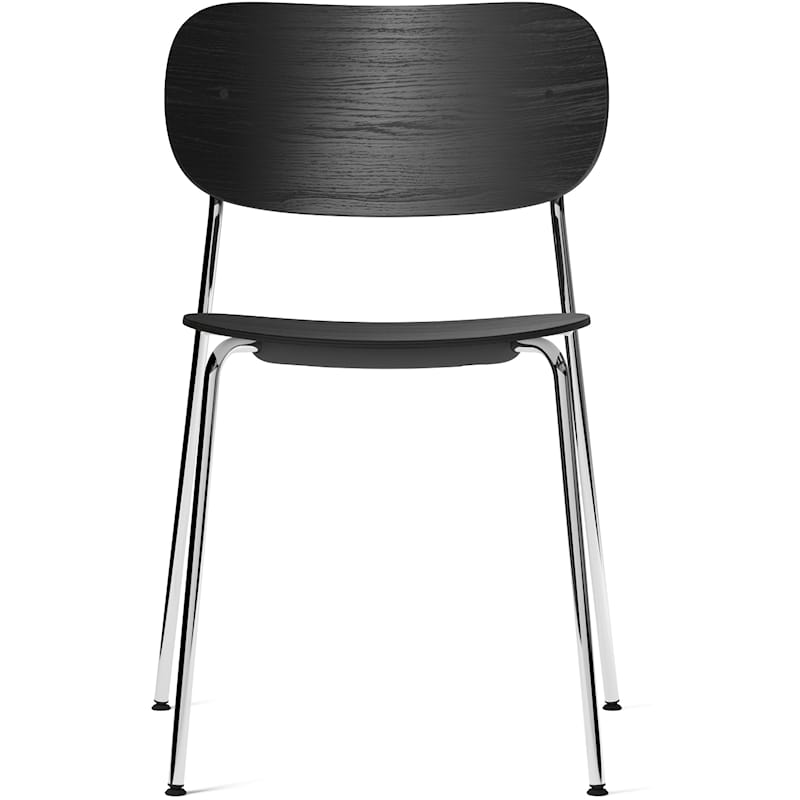 Co Chair Chromed Legs, Seat +Back, Black Oak