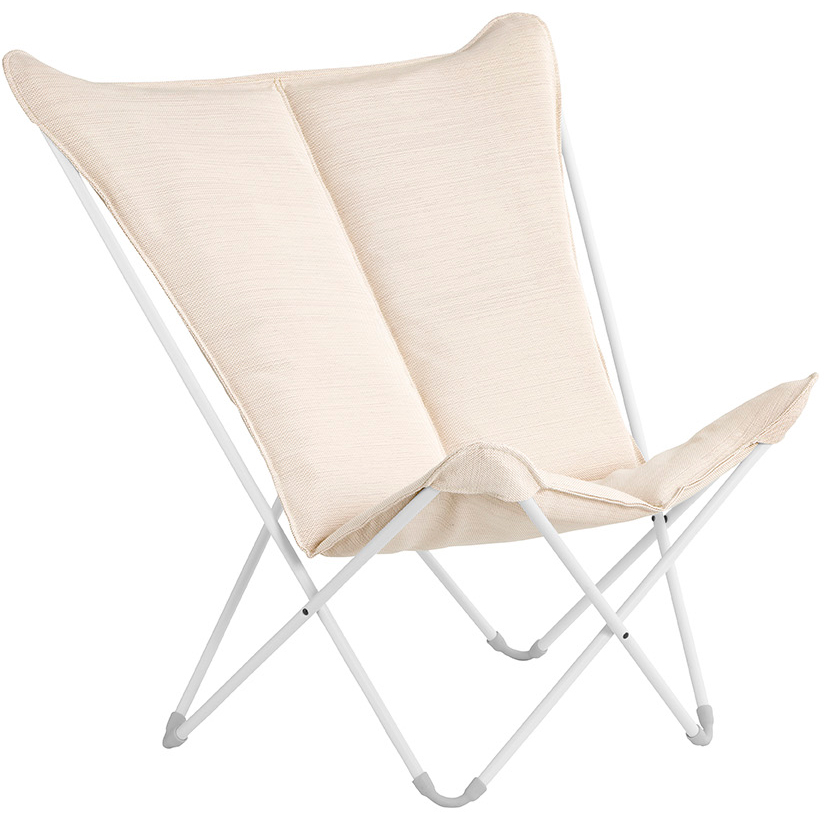Sphinx Lounge Chair, Beige/White
