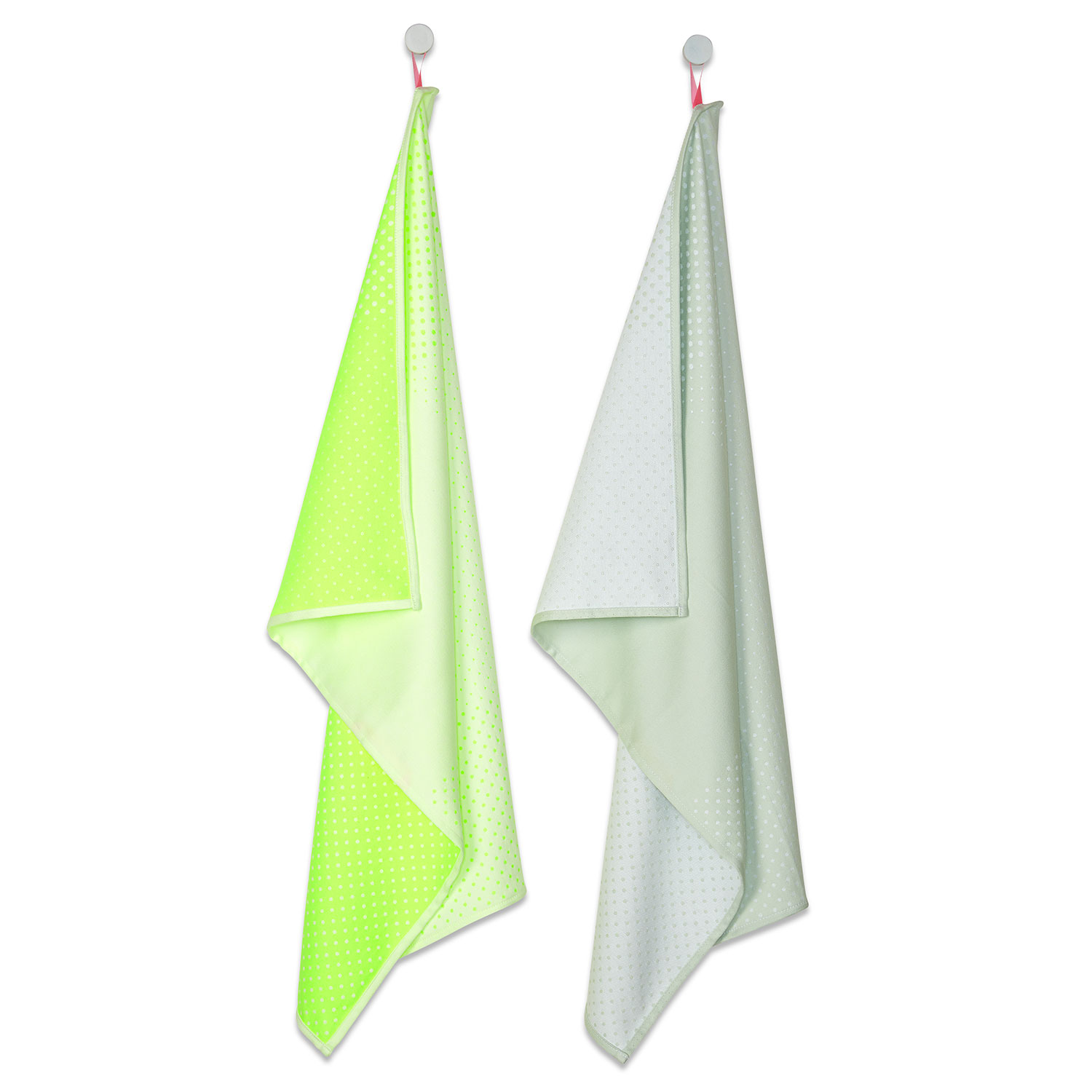 Tea Towel Dot Handduk 2-Pack, Lime/Grön